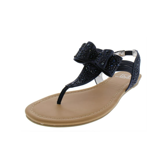 Size 8.0 Black Material Girl Mella Synthetic Sandals 